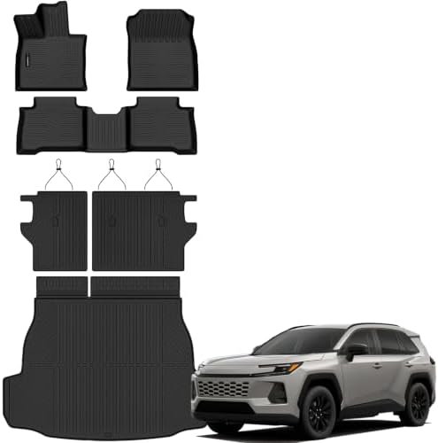AUXKO Floor Mats Cargo Mat with Backrest Mat for 2026 Toyota RAV4 Hybrid by AUXKO