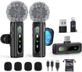 USB C Lavalier Microphone Wireless Mini Mic for Type-C Android Phone/Tablet/PC Video Recording Clip-on Mics with Rotatable Clip&Denoise Recording, Ideal for Vlog Tiktok Youtube Podcast Content Creator by GoorDik