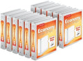 Cardinal Economy 3-Ring Binders, 1.5", Round Rings, Holds 350 Sheets, ClearVue Presentation View, Non-Stick, White, Carton of 12 (90631) by TOPSProducts