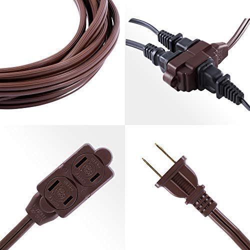 GE 3-Outlet Extension Cord with Multiple Outlets 6 Ft Power Strip 2 Prong - Image 5
