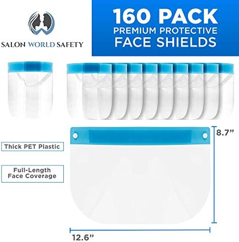 Salon World Safety 160 Protective Full Face Shields (40 Packs of 4) - Image 2