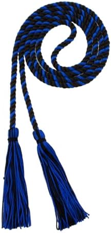 Tassel Depot Graduation Honor Cord - Black/Royal - Every School Color Available - Made In Usa by TasselDepot