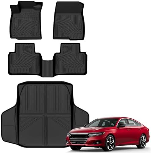 AUXKO All Weather Floor Mats Cargo Mat for Honda Accord 2018-2022 by AUXKO