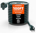 100 FT Green Extension Cord, Outdoor Extension Cord Waterproof, 16 Gauge 13Amps 125V, SJTW, ETL Listed, Indoor/Outdoor Use by Unknown