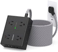 Extension Cord 25 Ft, Flat Plug Surge Protector Power Strip 25 Ft Long Cord by OneBeat