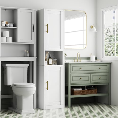 16 inch Wide Pantry Cabinet with Adjustable Shelves, Narrow Storage Cabinet - Image 4