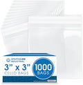 3" X 3" Mini Self-Sealing Cellophane Bags (1000 Count) Clear Cookie Bags by SpartanIndustrial