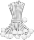 30-Piece Ball Bungee Cords, The Size of Bungee Cords with Balls: 4 ", UV Resistant, Antioxidant, Secure Tie Down. (30, White 4") by Yelier