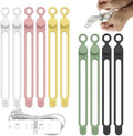 UMUST Silicone Cable Straps,10PCS 7.1"Cord Ties, Reusable Cable Ties，Travel Cord Organizer，Wire Organizer Ties for Kitchen,Home,School,Bundle Storage for Cables Etc（5 Colors） by ELECTRONICACCESSORIES