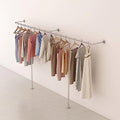 Creative Clothing store clothes Rail Silver Wall mounted Garment Racks, industrial pipe clothing rack T-shaped retail garment display stand, Heavy Duty Closet Storage Organizer Towel Hanging Bar by Unknown