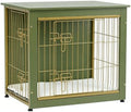 27" Dog Crate Furniture, Dog Kennel Indoor, with Waterproof Cushion by DWANTON
