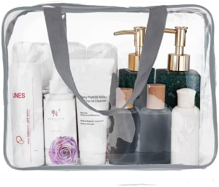 4Pcs Crystal Clear PVC Travel Toiletry Bag Kit for Women Men, Cosmetic Bags - Image 7