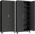 SteeLoong 75" Metal Storage Cabinet with Doors and 5 Adjustable Shelves by Steeloong