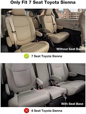 3W 2nd & 3rd Row Floor Mats for Toyota Sienna 2021-2026, TPE All Weather - Image 2