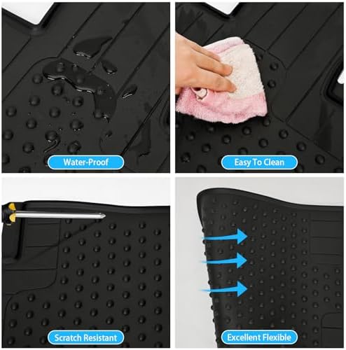 Car Floor Mats Custom Fit for Mini Cooper R55 2007-2015 Black Rubber Auto Liner Mats All Weather Protection Odorless - Image 5