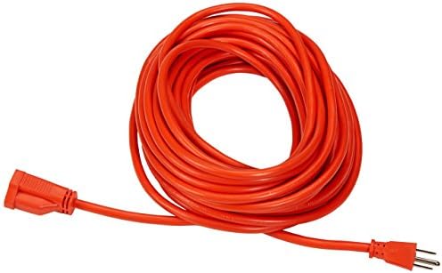 Amazon Basics 50-Foot 3-Prong Indoor/Outdoor Extension Cord, Heavy-Duty, 13 Amps, 1625 Watts, 125 VAC, Orange (Pack of 8) by AmazonBasics