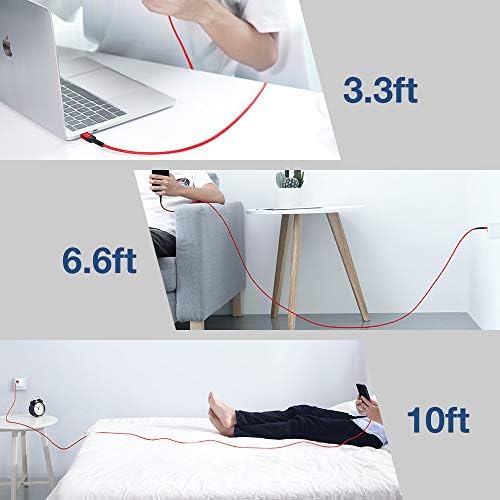 JSAUX USB to USB C Cable, USB C Cable for iPhone 17, 3-Pack (10+6.6+3.3FT) - Image 4