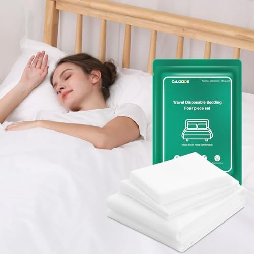 4 PCS Disposable Bed Sheet King Size for Travel Disposable Sheets for Hotel by CXLoode