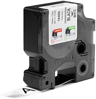 DYMO Rhino Industrial Flexible Nylon Labels, 3/4" x 11.5', Black Print on White Tape - Image 2