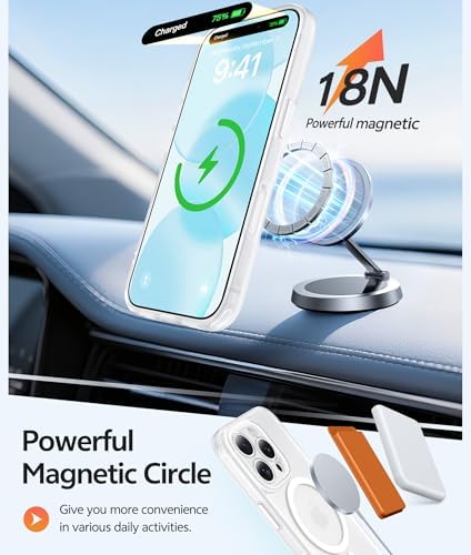 FNTCASE for iPhone 16 Pro Max Case, Fit for Magsafe, Glass Screen Protector - Image 3