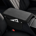 SINGARO Center Console Cover with 2 Side Pockets, Plush-Lined Faux Suede Car Armrest Pad, Universal Fit for Most Vehicles, Car Interior Accessories (Black) by SINGARO