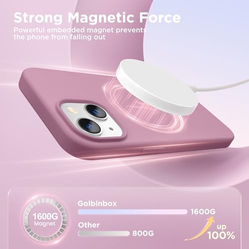 GolbinBox Magnetic for iPhone 13/14 Case, Silicone Cover, Blackcurrant - Image 3