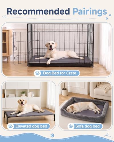 Dog Crate Pad Mat, Waterproof Wipeable Kennel Bed, 23x17, Graphite Grey - Image 5