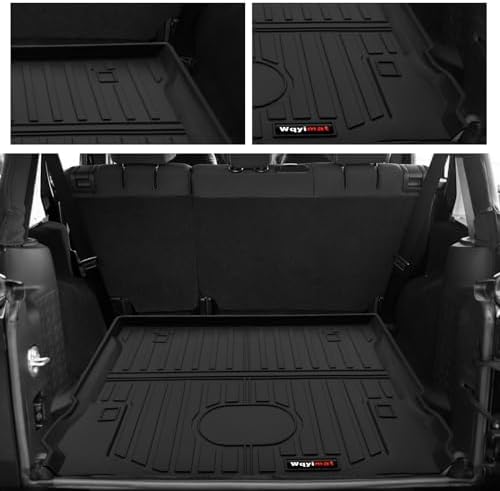 Custom for 2007-2018 Jeep Wrangler JK 4 Door Cargo Mats Trunk Liner All Weather TPE Rubber Protection Mat (for Jeep Wrangler JK 4 Door Cargo Mat) - Image 2