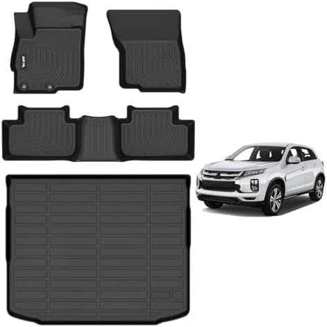 AIPOIL® Custom Fit TPE Floor & Cargo Liners for 2011-2025 Mitsubishi Outlander Sport, All-Weather Waterproof Stain-Resistant Durable Raised Edge Car Liners by AIPOIL