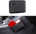 Car Seat Side Organizer, PU Leather Vehicle Storage Pocket, Universal Gap Filler for Auto Console Door Phone Document Sundries Organizer (Black) by Unknown