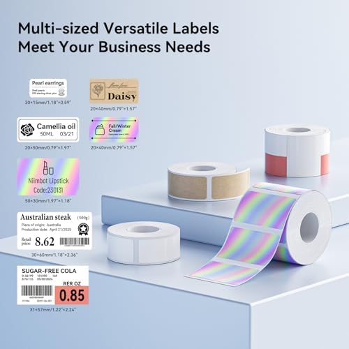 NIIMBOT M2/M3 Thermal Transfer Labels 1.97''×1.18'', Laser Silver - Image 3