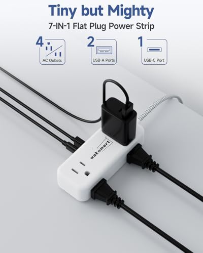 Flat Plug 15 Extension Cord with 4 AC Outlets - Image 4