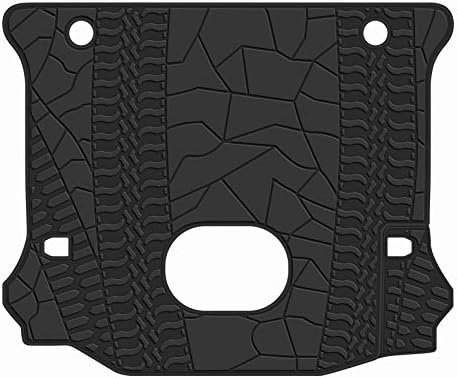 Cargo Liners Custom Fit for Jeep Wrangler JK Unlimited JKU 4 Door Sahara Rubicon 2015 2016 2017 2018 Trunk Mats Full Black Rubber All Weather with Subwoofer Heavy Duty Odorless by SanAuto
