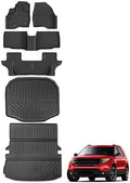 AUXKO Floor Mats Cargo+Backrest+Under Trunk Mat for Ford Explorer 2011-2014 by AUXKO