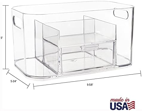 STORi Bliss Clear Makeup Organizer for Countertop, Divided Bathroom Organizer & Storage Drawer, Makeup Brush Holder, Cosmetic & Nail Polish Organizer, Made in USA - Image 5
