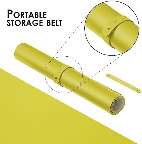 Leather Desk Mat - Small Non-Slip PU Desk Pad for Office and Home - Desk Organization and Accessories - Ideal for Large Mouse Pad and Small Desk Mats on Top of Desks (Lemon Yellow,23.6"x 13.8") - Image 4