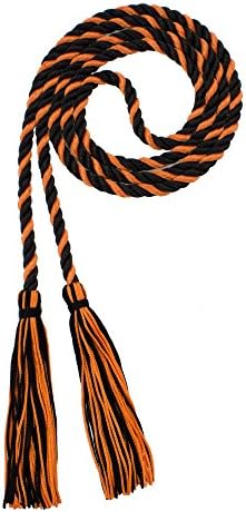 Tassel Depot Graduation Honor Cord - Black/Orange - Every School Color Available - Made In Usa by TasselDepot