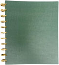 Talia Discbound Notebooks, Planner, Customizable, With 1" Gold Discs (Green Olive, Letter (8.5in x 11in)) by Talia