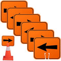 Geetery 6 Pcs Traffic Arrow Orange Detour Signs, Left & Right by Geetery