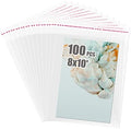Egofine Self Sealing Cellophane Bags 100 PCS Clear Resealable Sleeves Bags for 8x10 Photo Mats, Bag Size: 8.26x10.3 inches for 8x10 Mats by Egofine