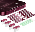 USB C Dust Plug Speaker Dust Cover Accessories for iPhone18Pro Max Burgundy by Goweewon