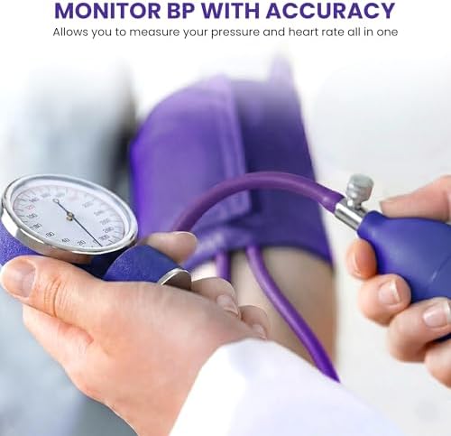 PrimaCare DS-9197-PU Manual Blood Pressure Cuff with Stethoscope, Purple - Image 5