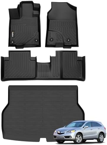 All Weather Floor Mats & Cargo Liner for Acura RDX 2013 2014 2015 Custom Fit Waterproof Durable Easy to Clean fit for Acura RDX 2013-2015 Accessories Black by Wailtnb