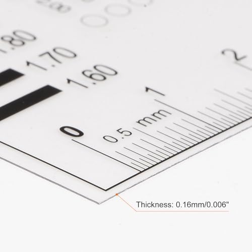 HARFINGTON 5pcs High Precision SEC Size Estimation Chart 8cm Covered Transparency Flaw Detection Film Ruler for Diameter and Line Width Defects Measuring - Image 4