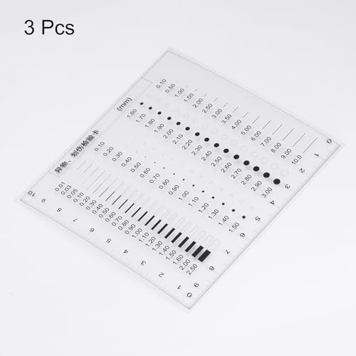 HARFINGTON 3pcs High Precision SEC Size Estimation Chart 101x101mm 0.12mm Transparency Flaw Detection Film Ruler for Diameter and Line Width Defects Measuring - Image 3
