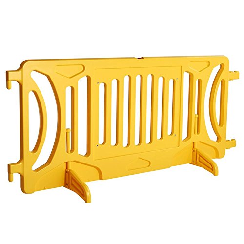 Billboard Barricade 42x96 Plastic Pedestrian Barricade- Yellow by OTWSafety