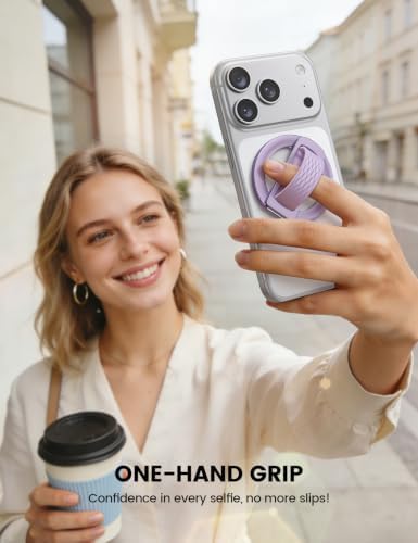 Lamicall Lavender Comfortable Magnetic Phone Finger Loop Grip for MagSafe - Image 2