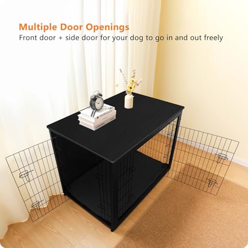 DWANTON 43.3" XXL Dog Crate Furniture with Cushion, Large Dog Kennel Indoor - Image 2