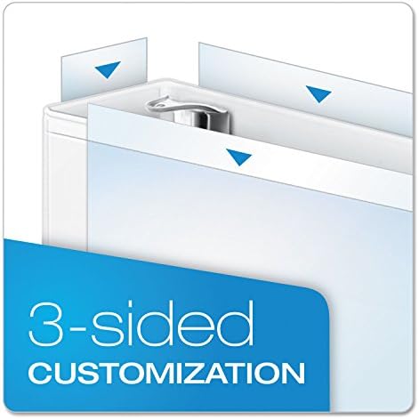 Cardinal ExpressLoad 3 Inch D-Ring Binder, 675 Sheet Capacity, ClearVue Cover, Locking D-Rings, White Binder (49130) - Image 5