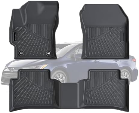 TPE Floor Mats for 2020-2026 Toyota Corolla Sedan (Include Hybrid) All Weather Car Floor Liners Fit Toyota Corolla Accessories Black by SANBAN-AXE